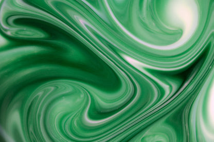 Green and white marbled swirl